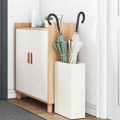 vidaXL Rain Umbrella Stand White 28 x 12 x 41 cm Steel 3