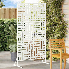Privacy Screen 100 x 50 x 180 cm Steel White Grid pattern