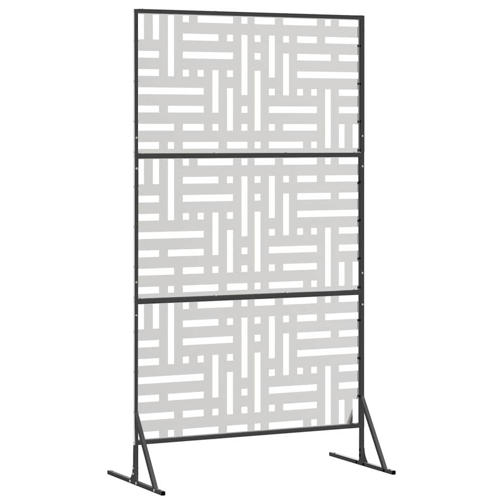 Privacy Screen 100 x 50 x 180 cm Silver Stainless Steel Grid pattern