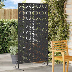 Privacy Screen 100 x 50 x 180 cm Steel Black Cross pattern