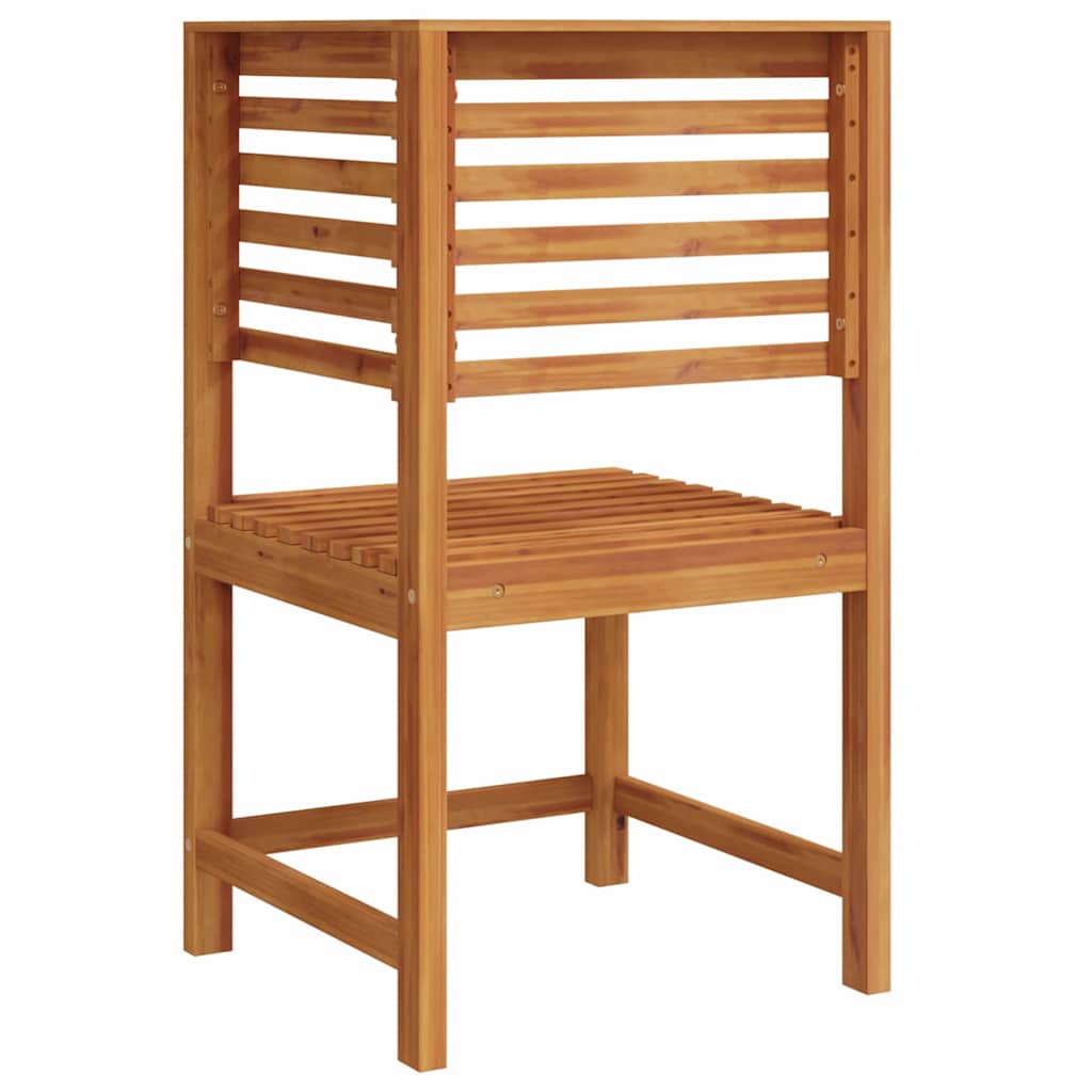 2 pcs Garden Chair Solid Acacia wood Brown Corner sofa