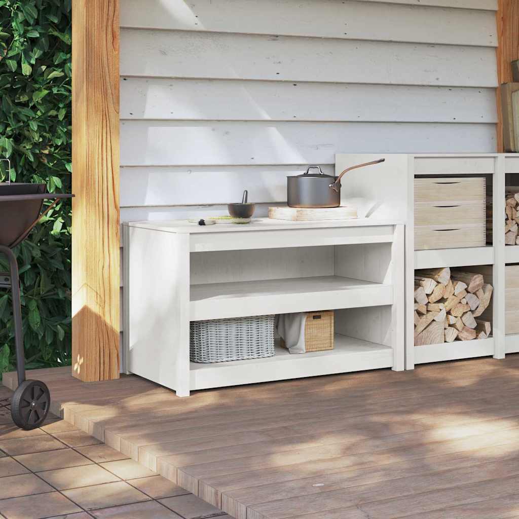 Kitchen Cabinet MEPPEL Brown Oak 106 x 55 x 64 cm White pinewood