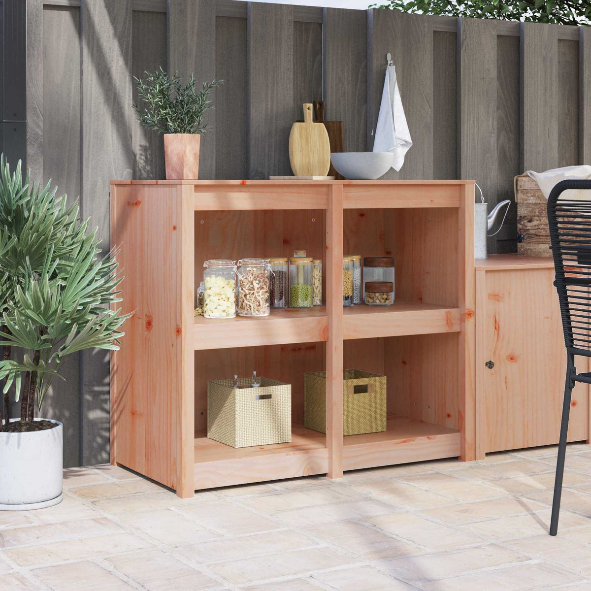 Kitchen Cabinet MEPPEL 106 x 55 x 92 cm Douglas wood