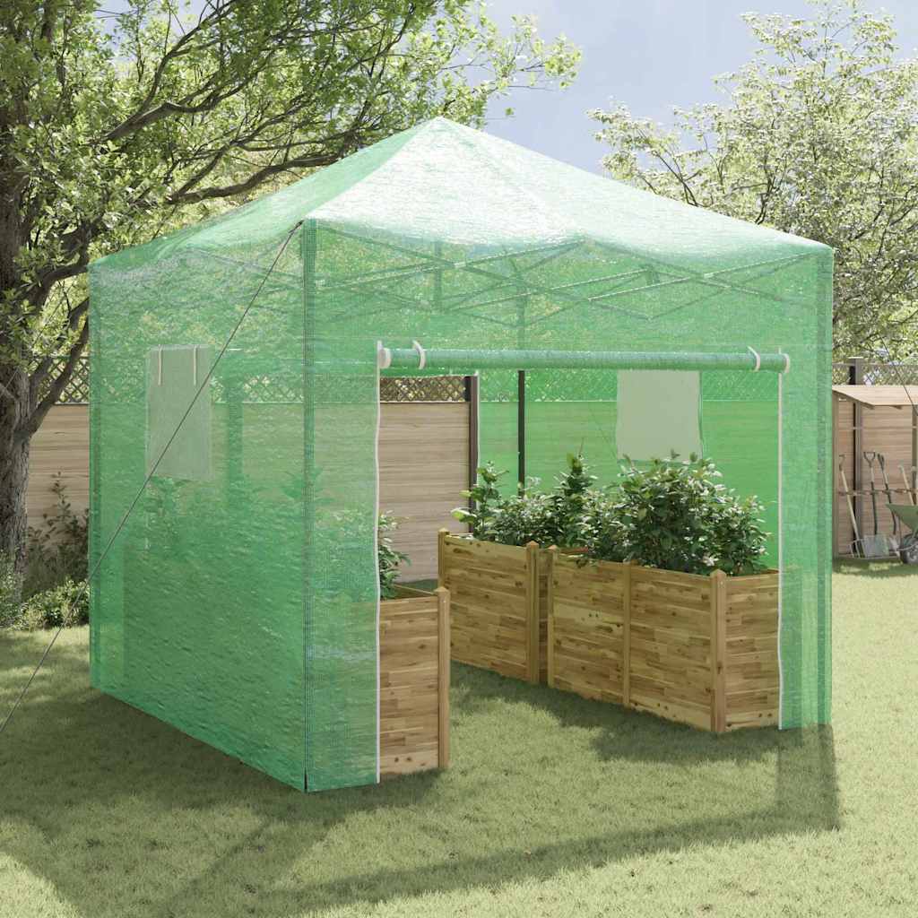 Greenhouse with Pop-up Frame Green Iron 290 cm 315 cm 290 cm