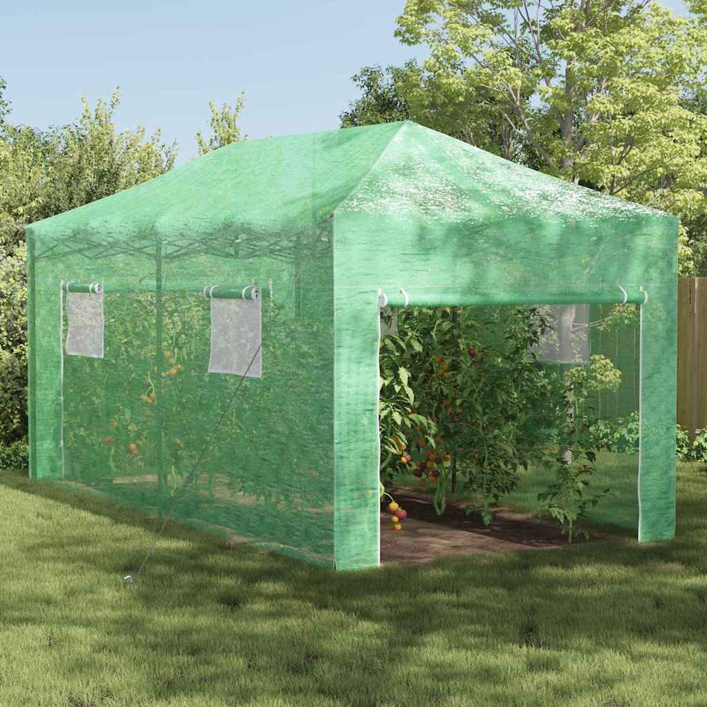 Greenhouse with Pop-up Frame Green Iron 290 cm 315 cm 580 cm