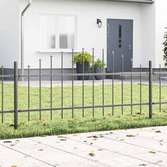 vidaXL Garden Fence WOERDEN 170 x 115 cm Powder-Coated Steel Grey 1
