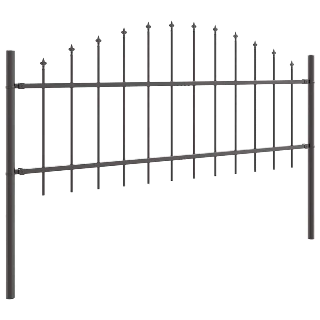 vidaXL Garden Fence WOERDEN 170 x 115 cm Powder-Coated Steel Grey 4