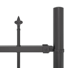 vidaXL Garden Fence WOERDEN 170 x 140 cm Powder-Coated Steel Grey 6