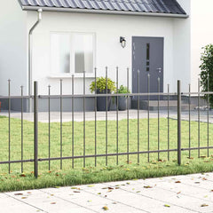 vidaXL Garden Fence WOERDEN 170 x 140 cm Powder-Coated Steel Grey 1
