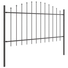 vidaXL Garden Fence WOERDEN 170 x 140 cm Powder-Coated Steel Grey 4