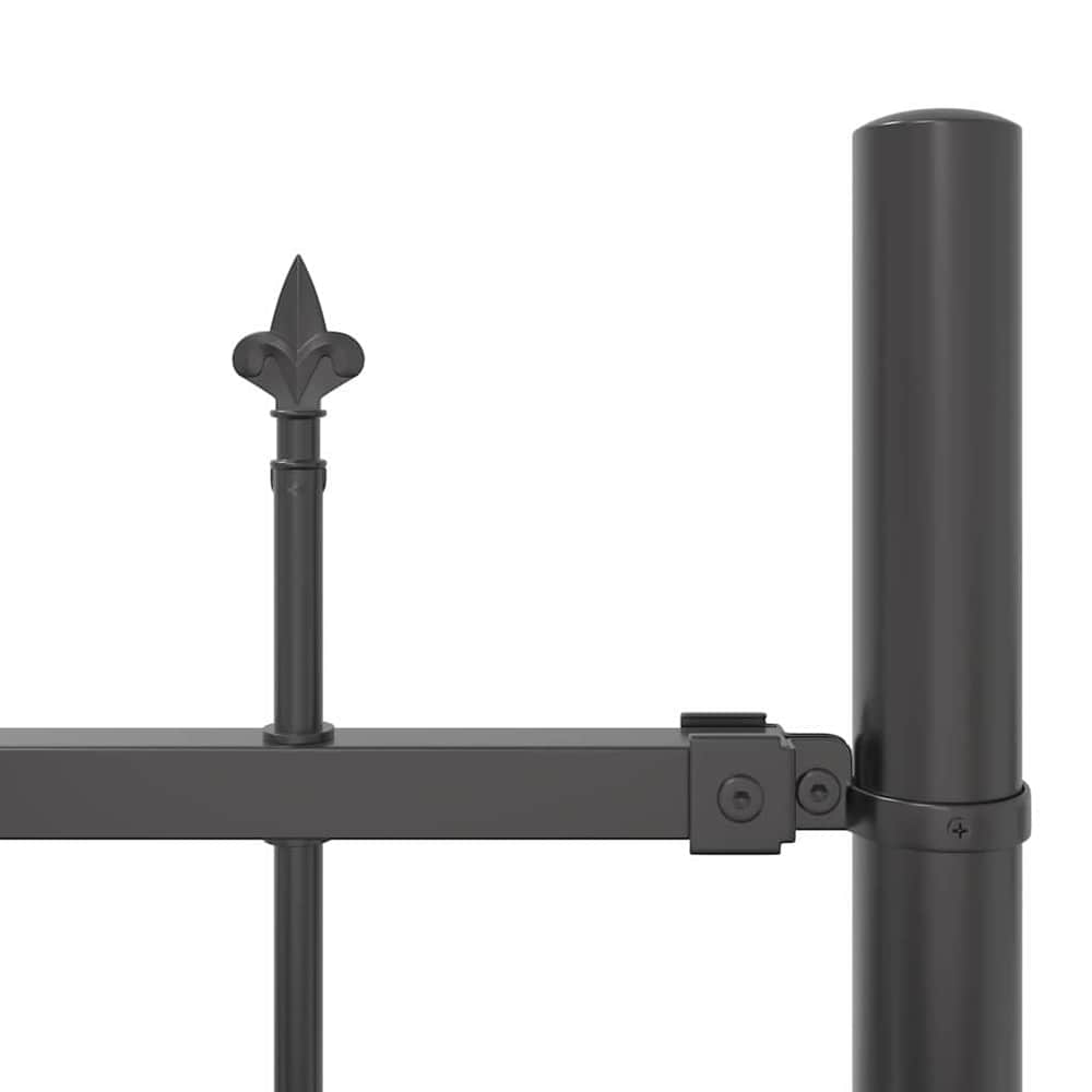 Garden Fence WOERDEN Powder-Coated Steel Grey Height
