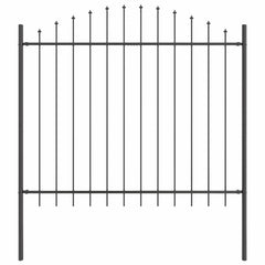 Garden Fence WOERDEN Powder-Coated Steel Grey Height