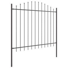 Garden Fence WOERDEN Powder-Coated Steel Grey Height
