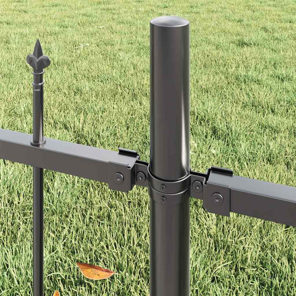 vidaXL Garden Fence WOERDEN 170 x 215 cm Powder-Coated Steel Grey 3