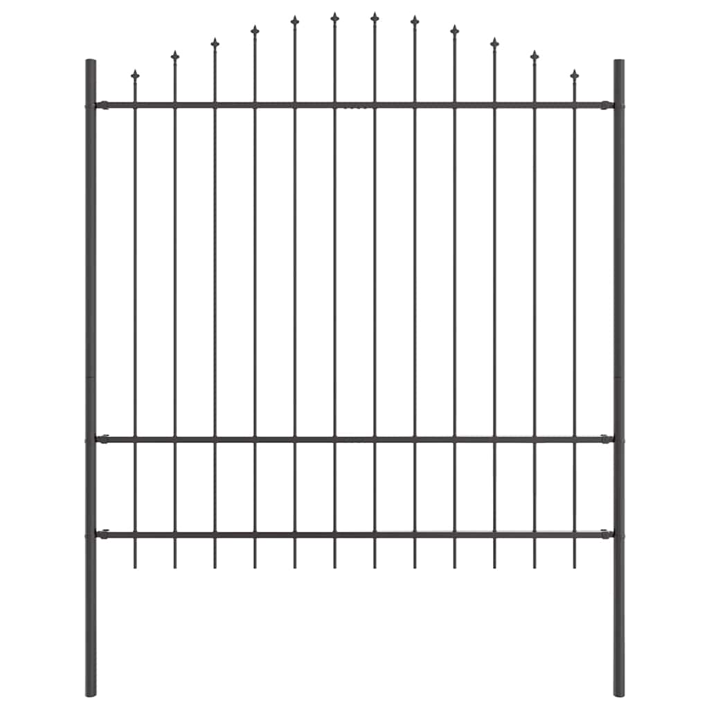 vidaXL Garden Fence WOERDEN 170 x 215 cm Powder-Coated Steel Grey 2