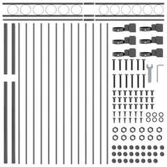 vidaXL Fence Element ASSEN 170 x 130 cm Steel Grey 5