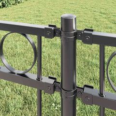 vidaXL Fence Element ASSEN 170 x 150 cm Steel Grey 3