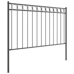 vidaXL Fence Element ASSEN 170 x 150 cm Steel Grey 4