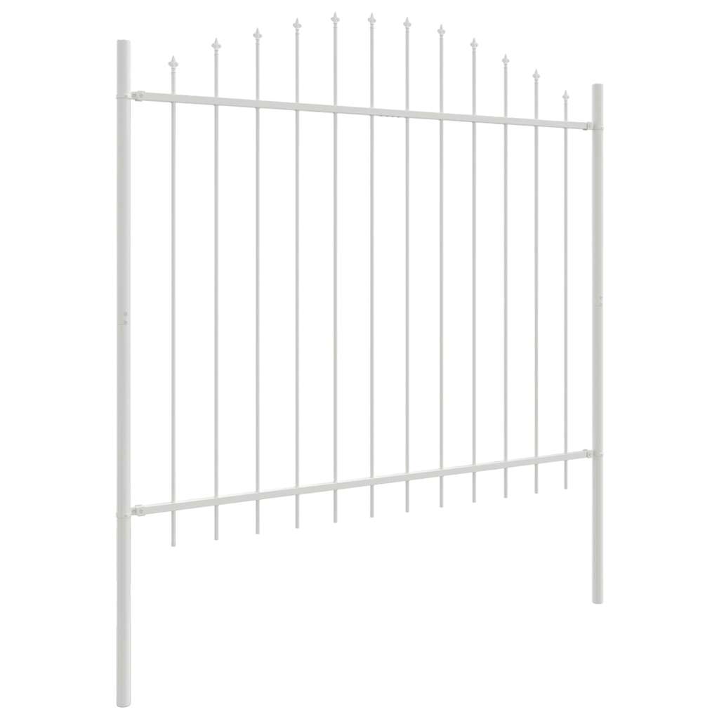 vidaXL Garden Fence WOERDEN 170 x 190 cm Powder-Coated Steel White 4