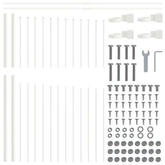 vidaXL Garden Fence WOERDEN 170 x 190 cm Powder-Coated Steel White 5