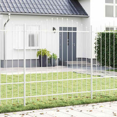 Garden Fence WOERDEN Powder-Coated Steel White Height