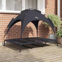 Dog Bed Folding Manual Steel Width 122 cm Black 106.5 cm