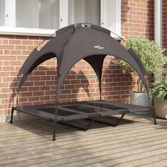 Dog Bed Folding Manual Steel Width 122 cm Brown 106.5 cm