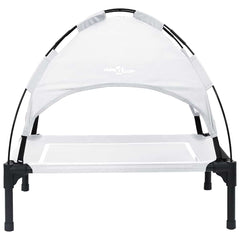 vidaXL Dog Bed 63 x 49.5 x 60 cm Steel Silver Grey 4