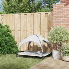 vidaXL Dog Bed 104 x 86 x 84.5 cm Steel Silver Grey 3