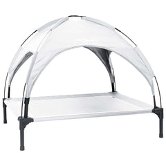 vidaXL Dog Bed 104 x 86 x 84.5 cm Steel Silver Grey 2