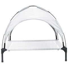 vidaXL Dog Bed 104 x 86 x 84.5 cm Steel Silver Grey 4