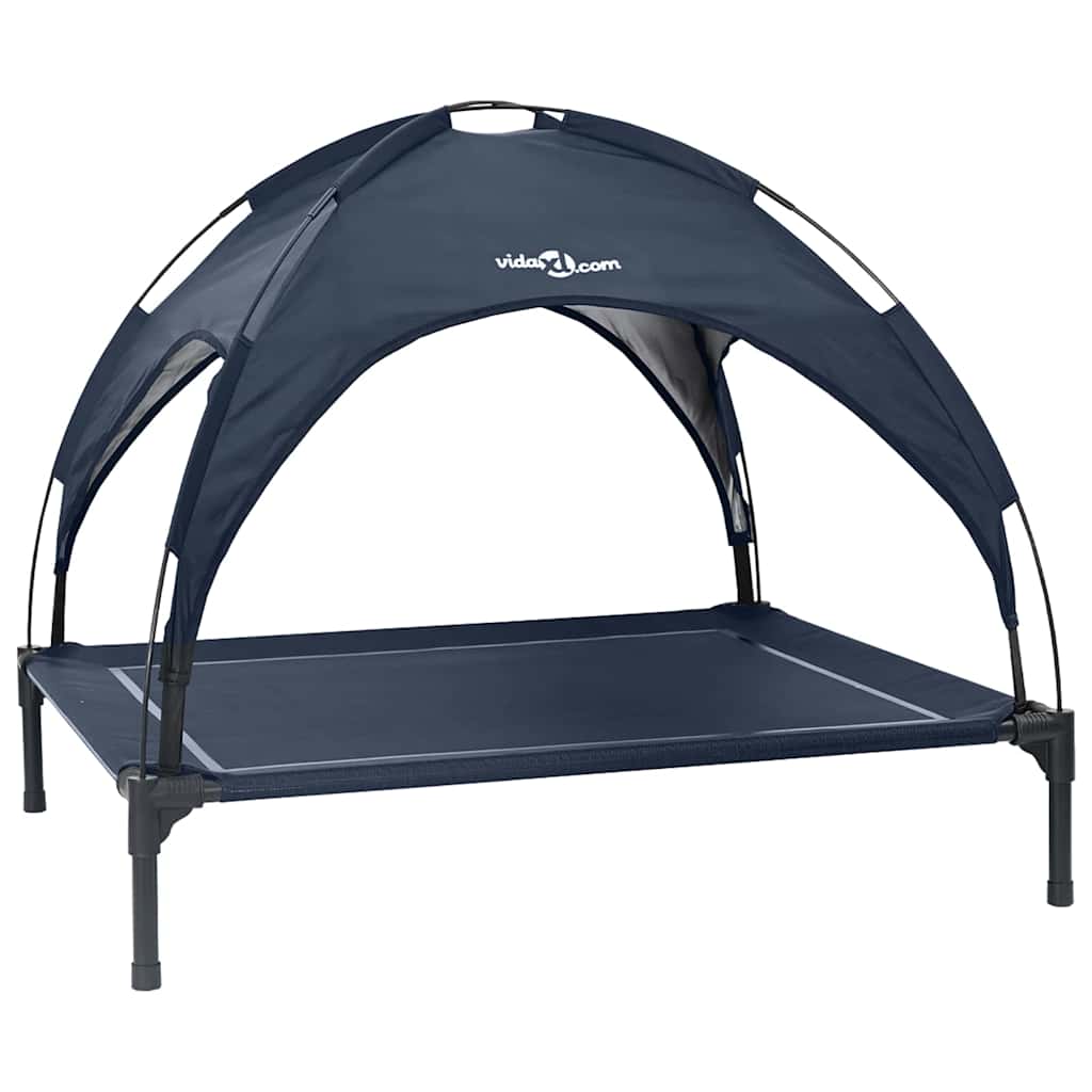 vidaXL Dog Bed 104 x 86 x 84.5 cm Steel Navy Blue 2