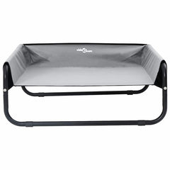 vidaXL Dog Bed Folding Manual Light Grey 85 x 85 x 33 cm Steel 4