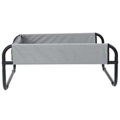 vidaXL Dog Bed Folding Manual Light Grey 85 x 85 x 33 cm Steel 5