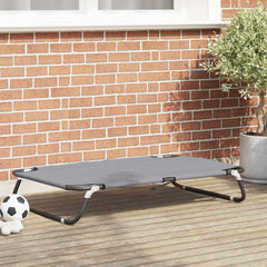 vidaXL Dog Bed 90 x 55 x 18 cm Steel Light Grey 1