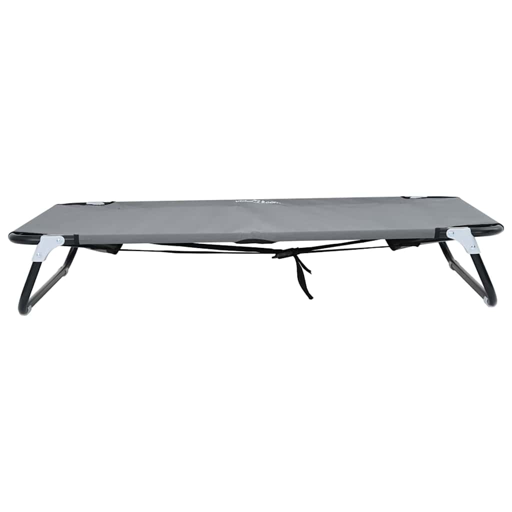 vidaXL Dog Bed 105 x 65 x 18 cm Steel Light Grey 4