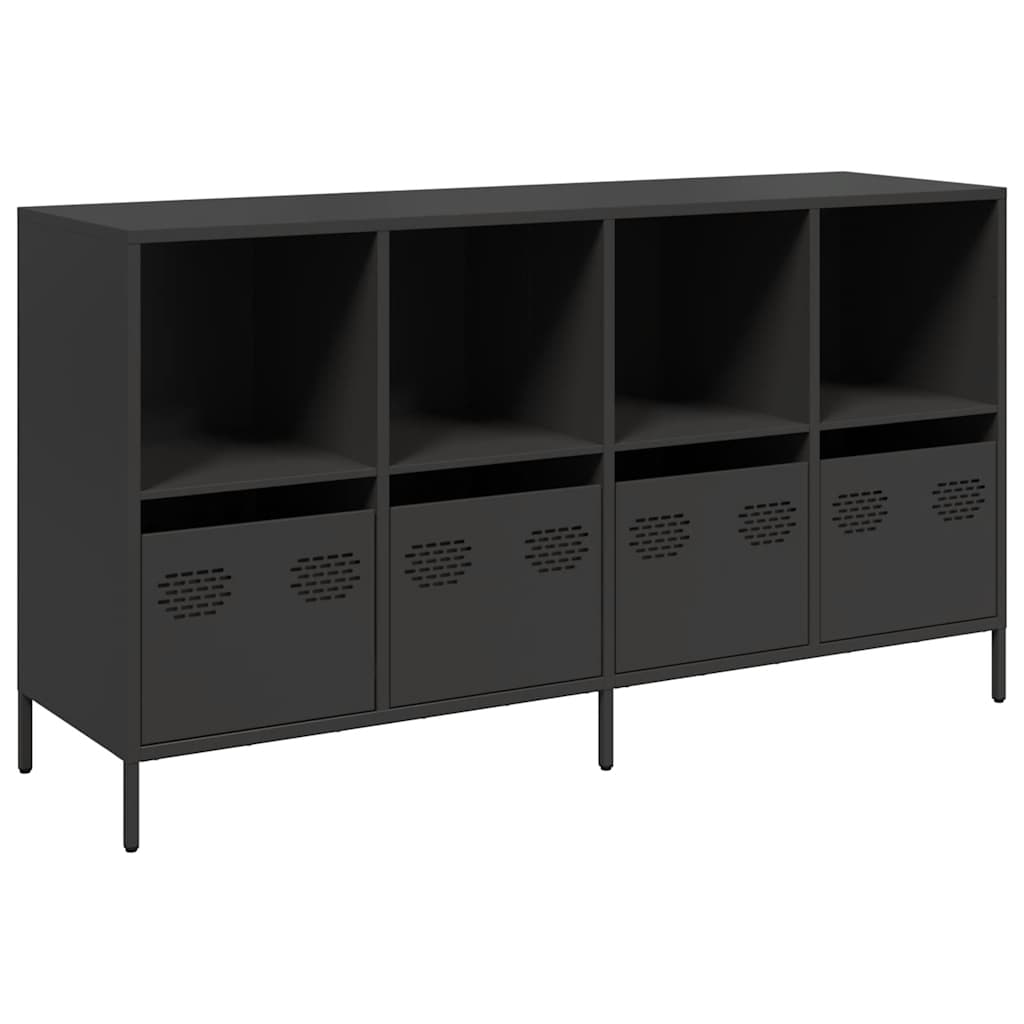vidaXL Sideboard Black 135x39x73,5 cm Cold-rolled Steel 2