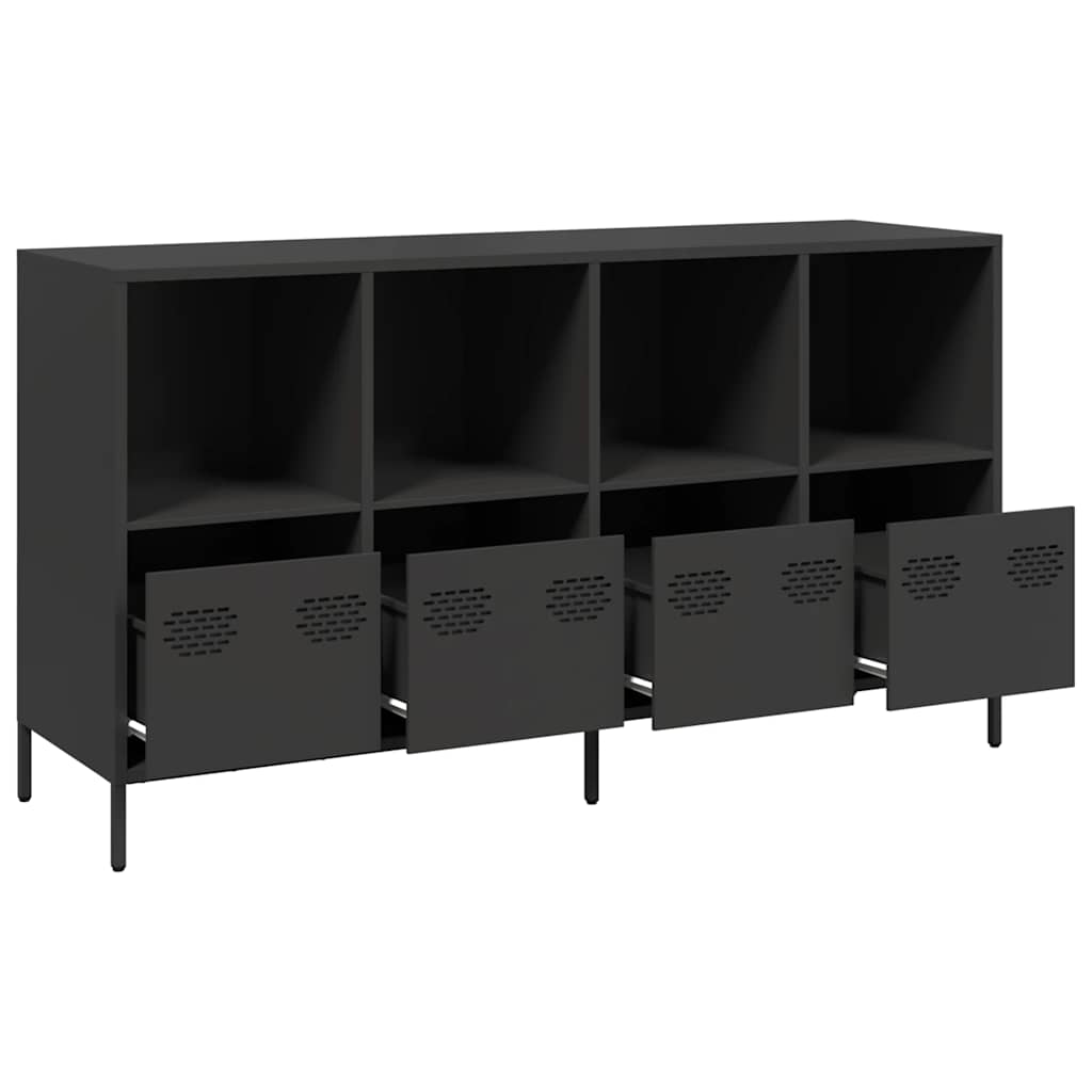 vidaXL Sideboard Black 135x39x73,5 cm Cold-rolled Steel 4