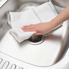 vidaXL Cleaning Cloths 50 pcs White with Green Stripes 50x60 cm 5