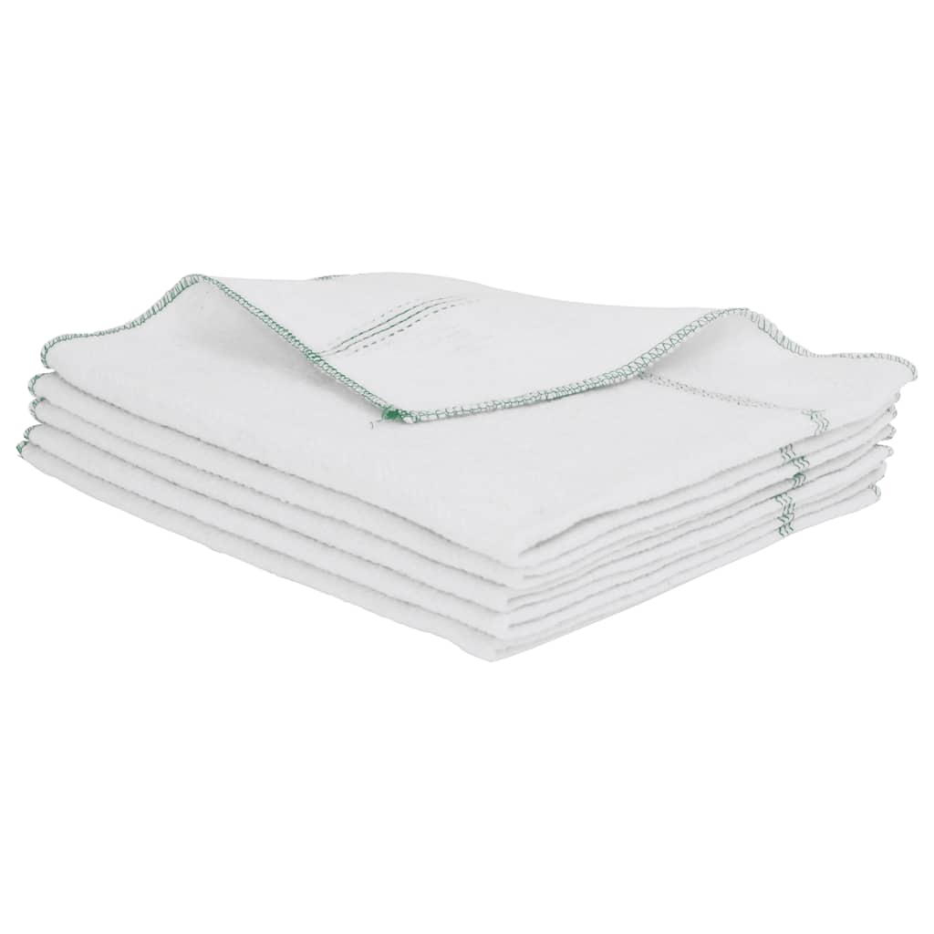 vidaXL Cleaning Cloths 50 pcs White with Green Stripes 50x60 cm 6