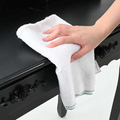 vidaXL Cleaning Cloths 50 pcs White with Green Stripes 50x60 cm 1