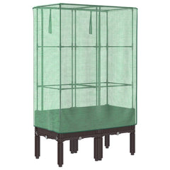 vidaXL Raised Bed with Greenhouse Cover Rattan Look 80x40x140 cm 6