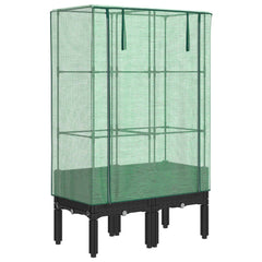 vidaXL Raised Bed with Greenhouse Cover Rattan Look 80x40x140 cm 2