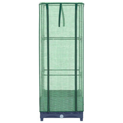 vidaXL Raised Bed with Greenhouse Cover Rattan Look 40x40x123 cm 4
