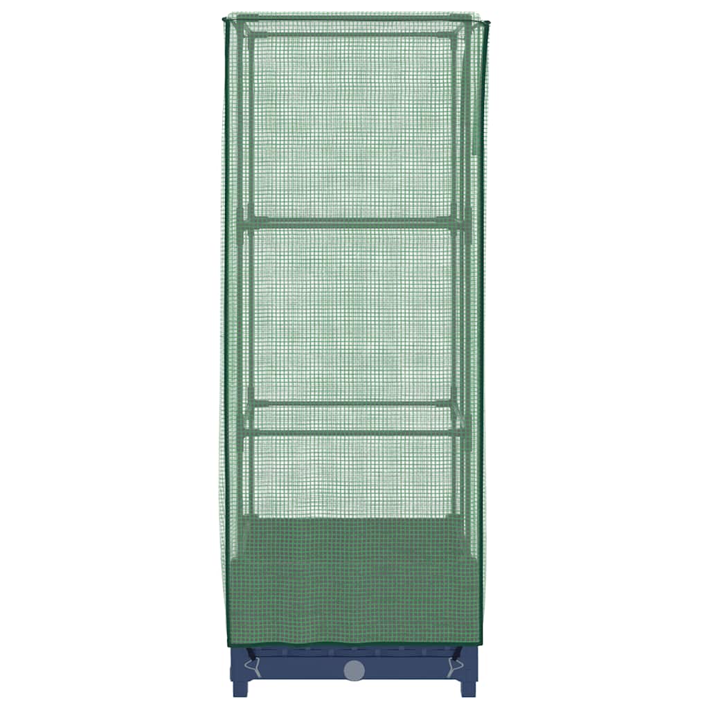 vidaXL Raised Bed with Greenhouse Cover Rattan Look 40x40x123 cm 5