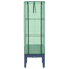 vidaXL Raised Bed with Greenhouse Cover Rattan Look 40x40x140 cm 4