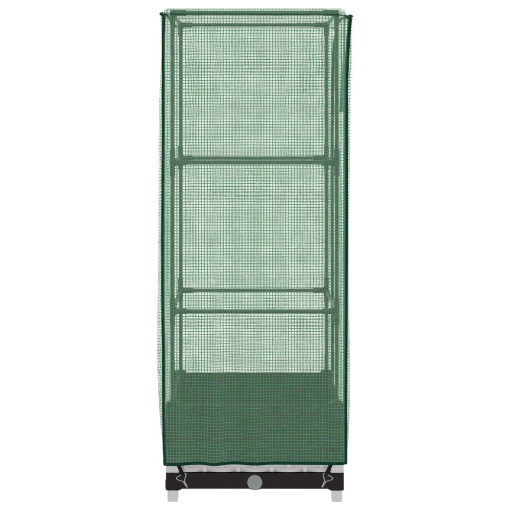vidaXL Raised Bed with Greenhouse Cover Rattan Look 40x40x123 cm 5