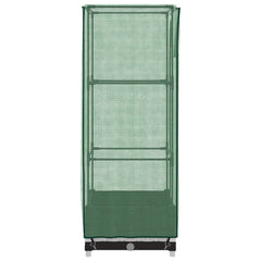 vidaXL Raised Bed with Greenhouse Cover Rattan Look 40x40x123 cm 5