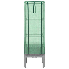 vidaXL Raised Bed with Greenhouse Cover Rattan Look 40x40x140 cm 4