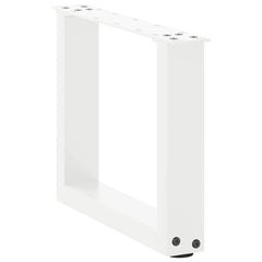 vidaXL Coffee Table Legs U-Shaped 2 pcs White 40x(30-31) cm Steel 4